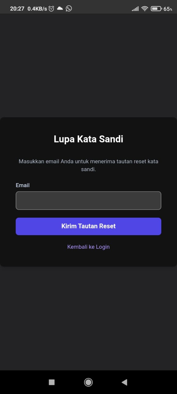 Halaman Lupa Kata Sandi